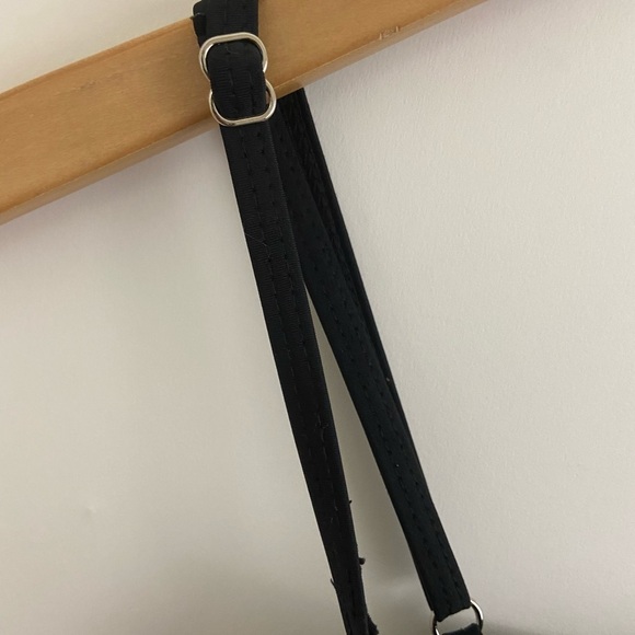 Maxmoda Black Tiered Ruffle One Piece Swimsuit Sz S Swimwear Vacation Beach - Picture 4 of 11